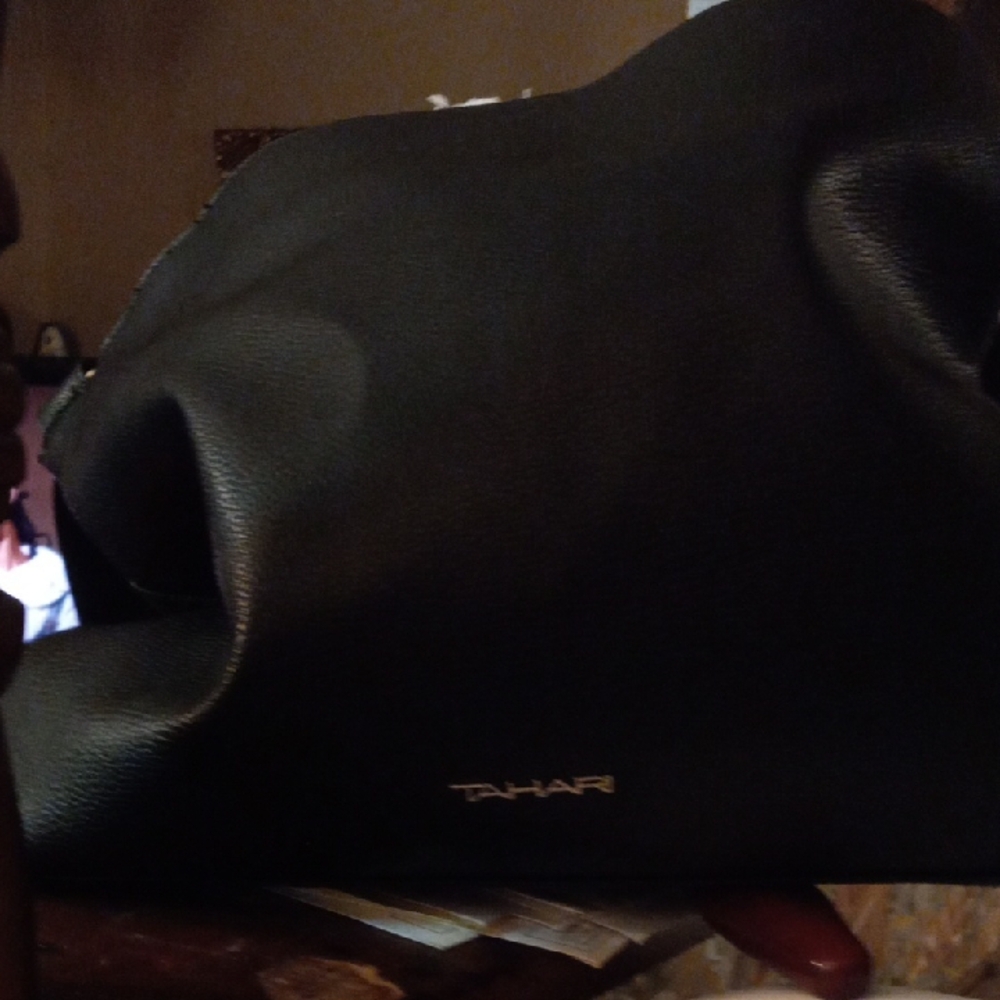 Tahari Black Crossbody Bag with Sleek Design